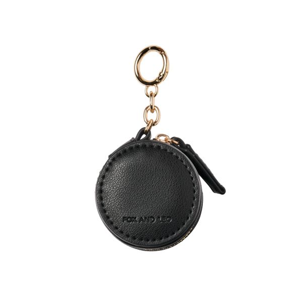Fox & Leo Keyring Eye Catcher charm with microfibre cleaning cloth - Black | Allium Interiors
