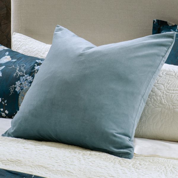 Bianca Lorenne Frangia Smoke Euro Pillowcase Pair | Allium Interiors