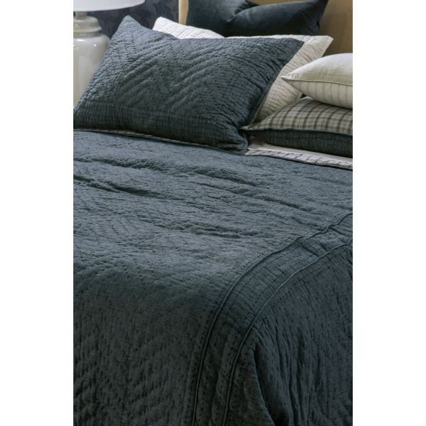 Bianca Lorenne Ganuchi Midnight Bedspread | Allium Interiors