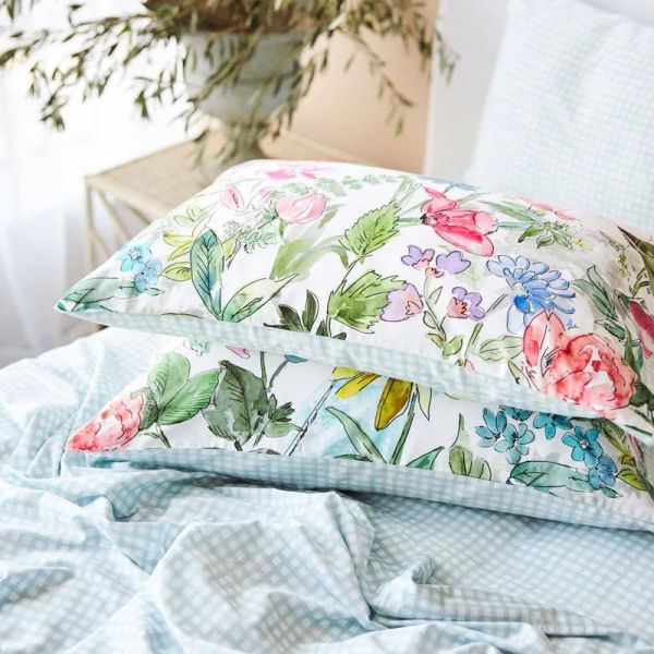 George Street Linen Bamboo Cotton Pillowcase Pair Bianca | Allium Interiors