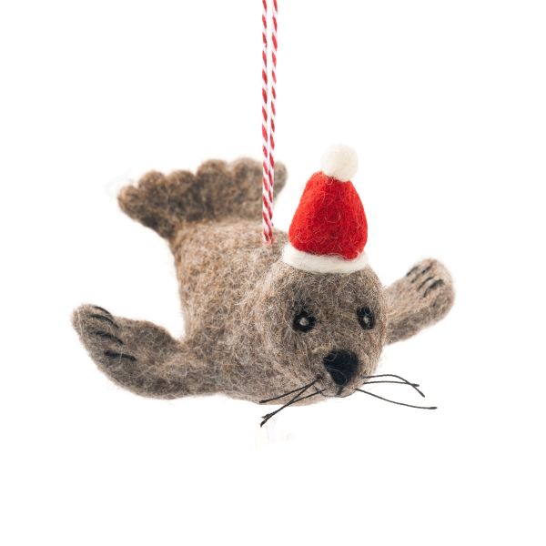 Vevoke Christmas Decoration NZ Wool Fur Seal Seth | Allium Interiors