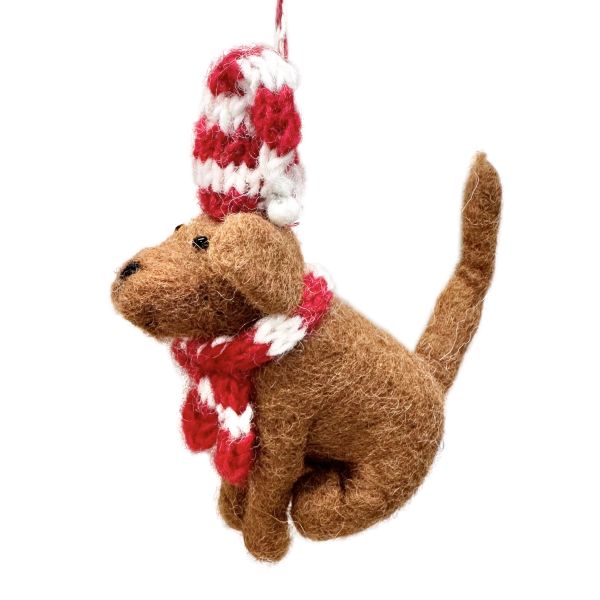 Vevoke Christmas Decoration NZ Wool Daniel Dog  | Allium Interiors