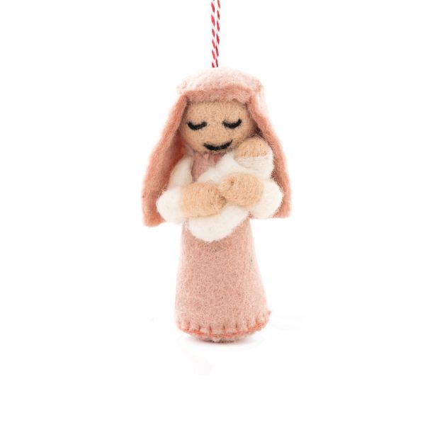Vevoke Christmas Decoration NZ Wool Mary & Baby | Allium Interiors
