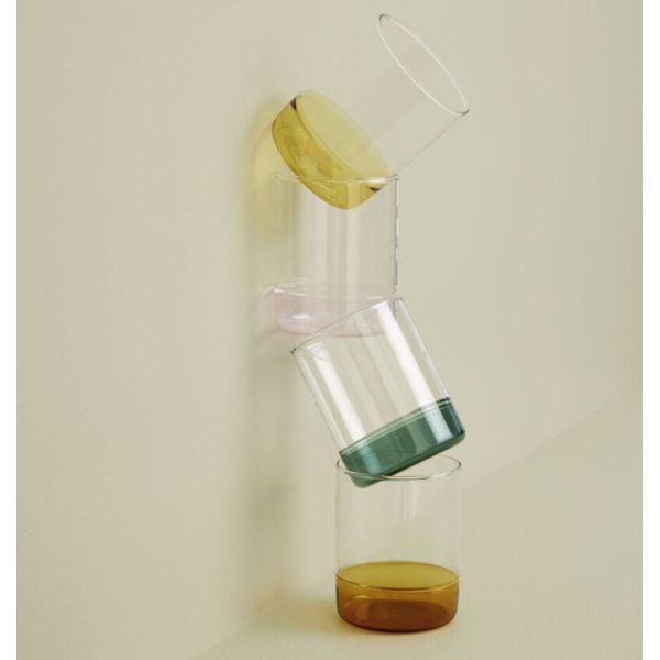 Hübsch Drinking Glass Kiosk Set of 4 Multi | Allium Interiors