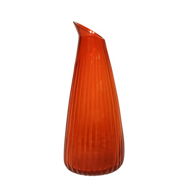 Brian Tunks Cut Glass Heron Vessel Blood Orange | Allium Interiors