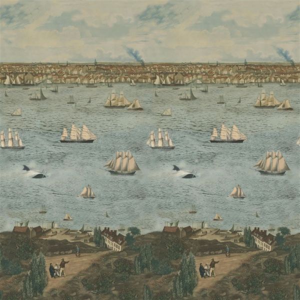 John Derian Wallpaper Seaport Ocean | Allium Interiors