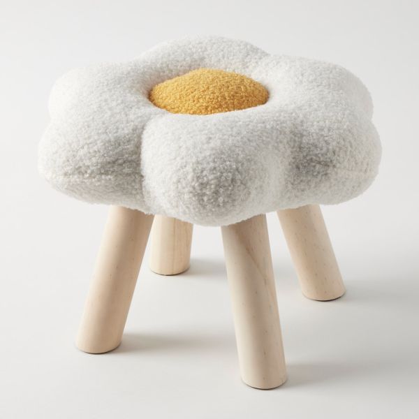 Jiggle & Giggle Kids Stool Sunny Side Up Bouclé | Allium Interiors