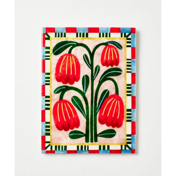 Jones&Co Tile Bloom Nouveau Red Rectangle | Allium Interiors