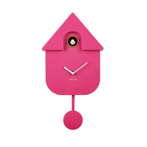 Karlsson Clock Cuckoo Bright Pink | Allium Interiors