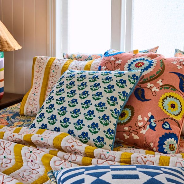 KIP&CO X Anna Spiro Indian Summer White Cushion | Allium Interiors
