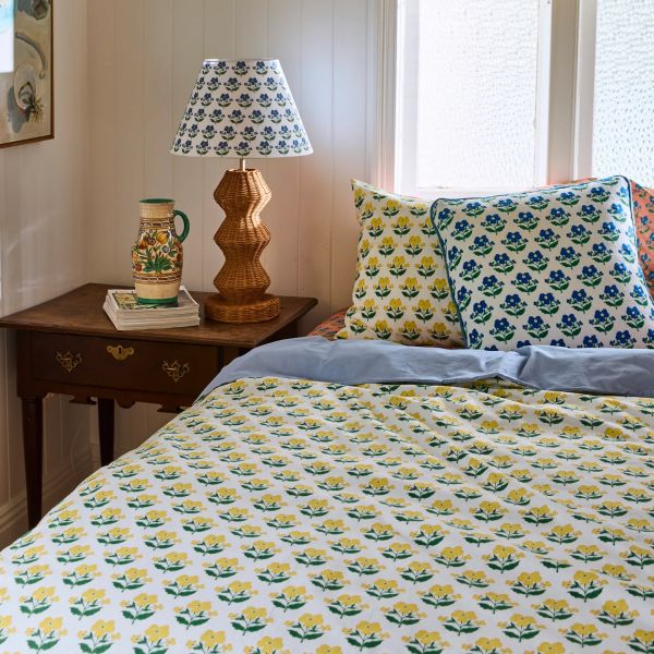 KIP&CO X Anna Spiro Indian Summer Yellow Duvet Cover | Allium Interiors