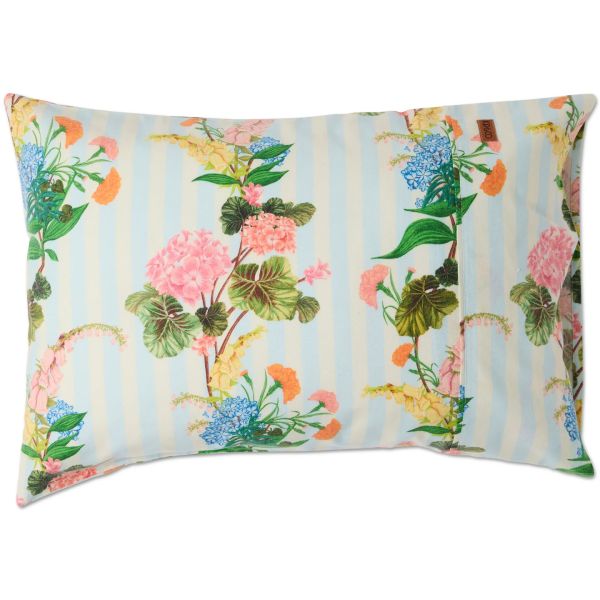 KIP&CO Bouquet Beauty Stripe Flannelette Pillowcase Pair | Allium Interiors