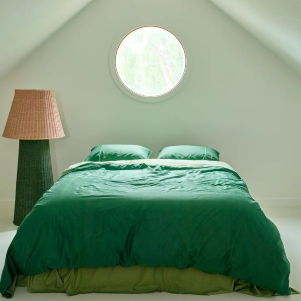Kip&Co Glow In Green Bamboo Cotton Duvet | Allium Interiors