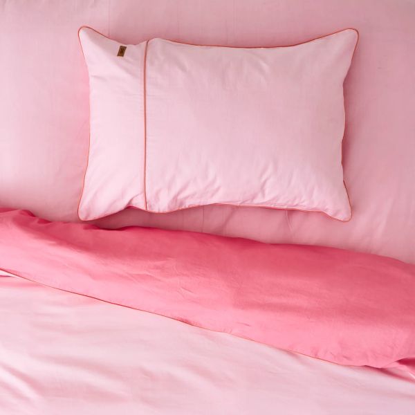 Kip&Co Glow In Pink Bamboo Cotton Pillowcase Pair | Allium Interiors