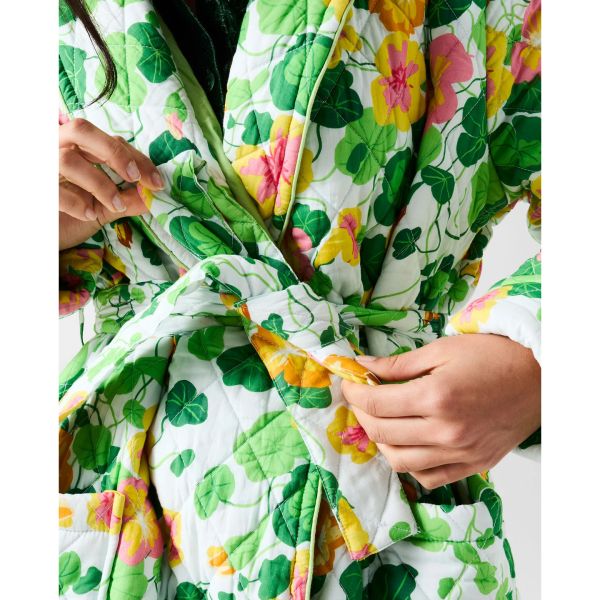 Kip&Co Nasturtium Quilted Cotton Robe | Allium Interiors