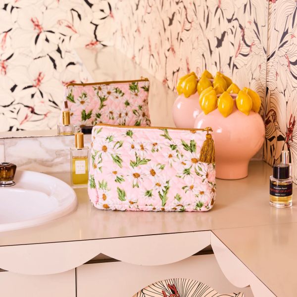 Kip&Co Sweet Daisy Quilted Toiletry Purse | Allium Interiors