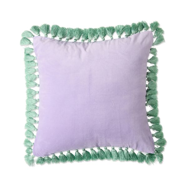 Kip&Co Wisteria Lane Velvet Tassel Cushion | Allium Interiors