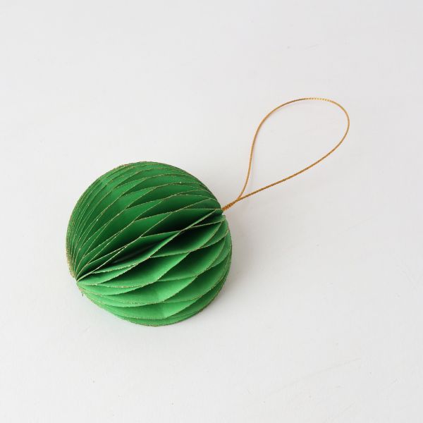 Le Papier Christmas Decoration Bauble Green | Allium Interiors