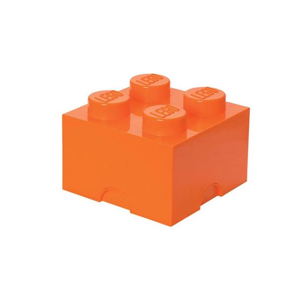 Lego Storage Brick 4 | Orange | Allium Interiors