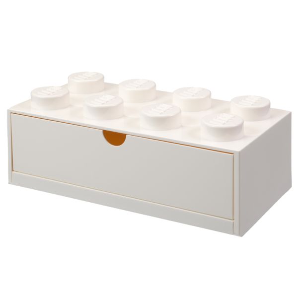 Lego Desk Drawer 8 Brick White | Allium Interiors