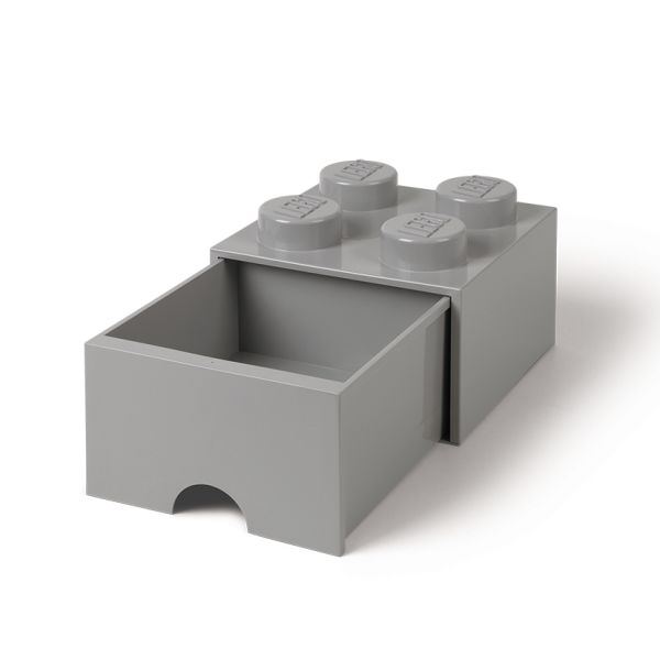Lego Storage Brick Drawer 4 | Stone Grey | Allium Interiors