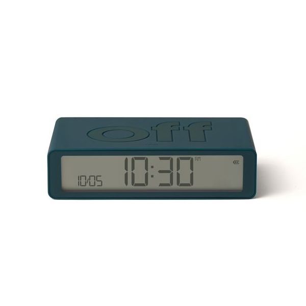 Lexon Flip Classic Clock Rubber Duck Blue | Allium Interiors