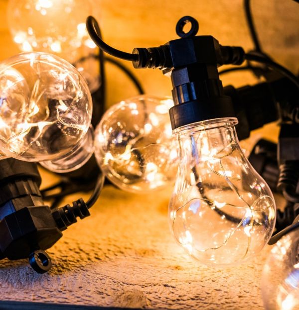 Stellar LED Festoon Lights Black Twinkle | Allium Interiors