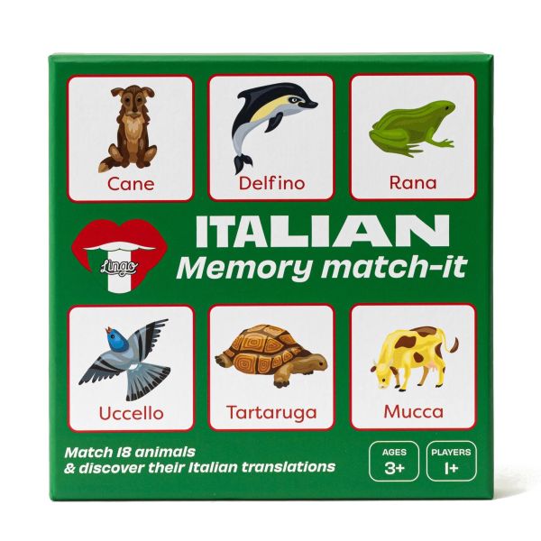 Lingo Memory Matching Game Animals Italian | Allium Interiors