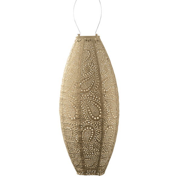 Lumiz Lantern Long Oval 20cm Gold Paisley | Allium Interiors