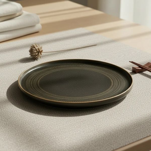 Nel Lusso Lotti Umber Dinner Plate | Allium Interiors