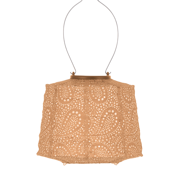 Lumiz Lantern Lampshade 20cm Apricot Paisely | Allium Interiors