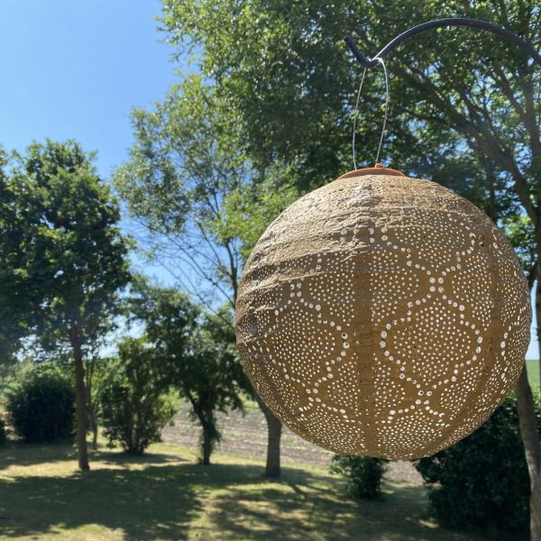 Lumiz Lantern Round 30cm Gold Bazaar | Allium Interiors