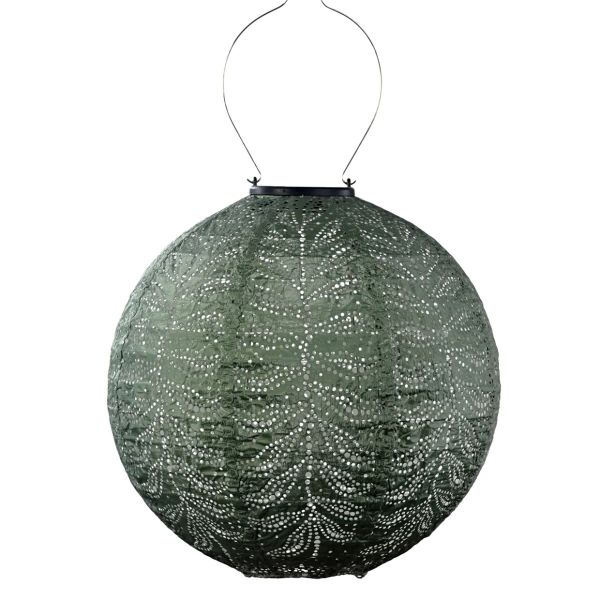 Lumiz Lantern Round 30cm Green Folia | Allium Interiors