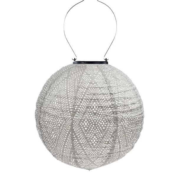 Lumiz Lantern Round 30cm Light Taupe Ikat | Allium Interiors