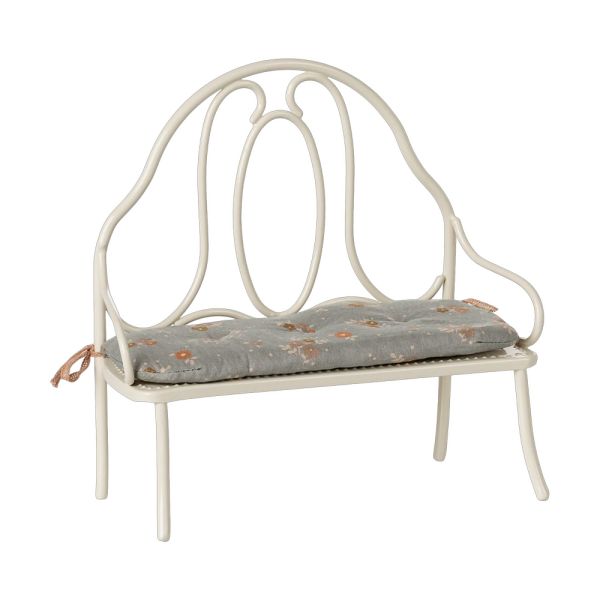 Maileg Mouse Furniture Vintage Bench Off White | Allium Interiors