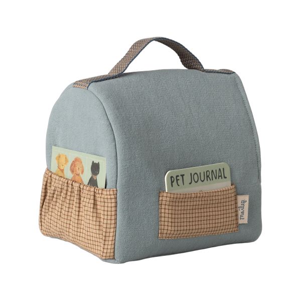 Maileg Pet Carrier Dusty Blue | Allium Interiors