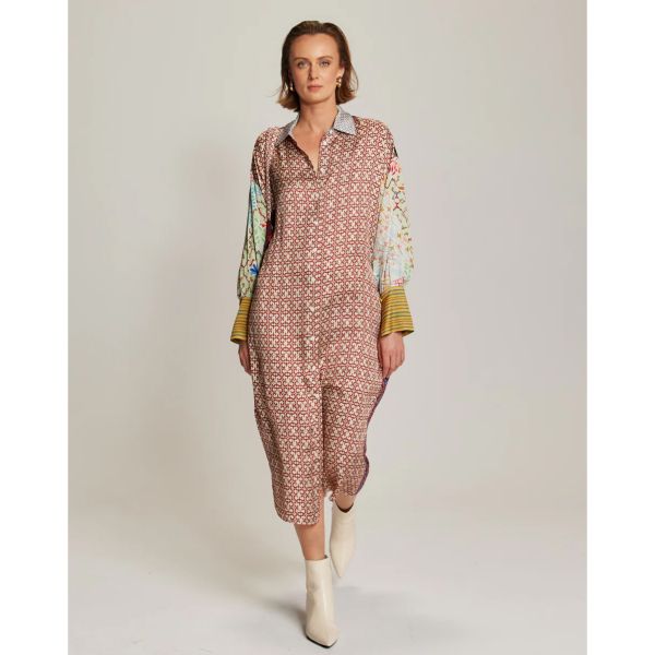 Me369 Anthea Shipibo Collar Dress | Allium Interiors