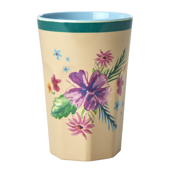 Rice Melamine Cup Tall Arda Bloom | Allium Interiors