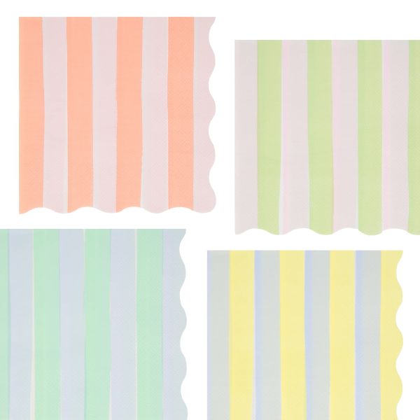 Meri Meri Napkins Pastel Stripe Large | Allium Interiors