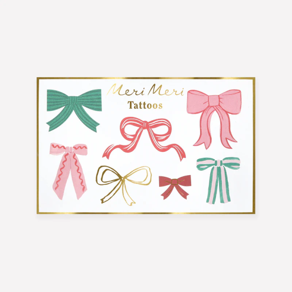 Meri Meri Christmas Tattoo Festive Bows  | Allium Interiors