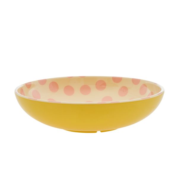 Rice Melamine Salad Bowl Pink Dots | Allium Interiors