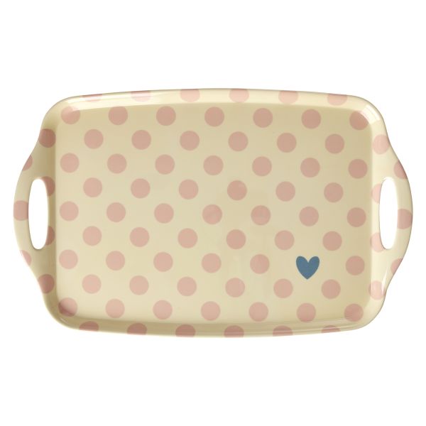 Rice Melamine Tray Pink Dots | Allium Interiors