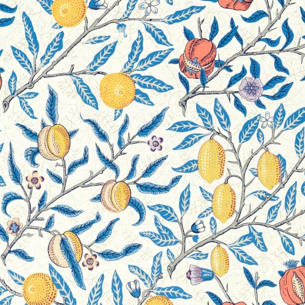 Morris & Co. Fabric Fruit Paradise Blue | Allium Interiors