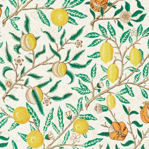 Morris & Co. Fabric Fruit Sap Green/Tangerine | Allium Interiors