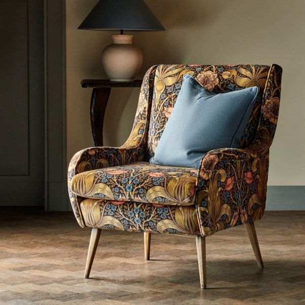 Morris & Co. Fabric Spring Thicket Velvet Old Fashioned | Allium Interiors