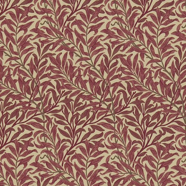 Morris & Co. Fabric Willow Boughs Weave Crimson/Manilla | Allium Interiors