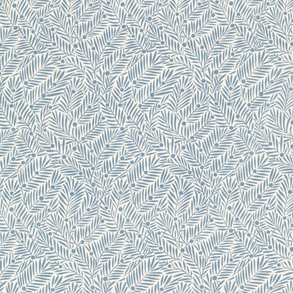 Morris & Co. Fabric Yew & Aril Mineral Blue | Allium Interiors