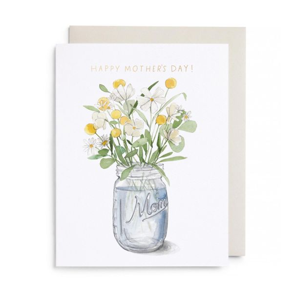 E Frances Mother's Day Card Mason Jar | Allium Interiors