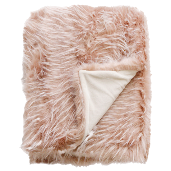 Heirloom Faux Fur Throw Peony Plume | Allium Interiors