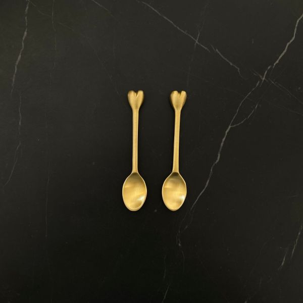 Nel Lusso Heart Teaspoon Brass | Allium Interiors